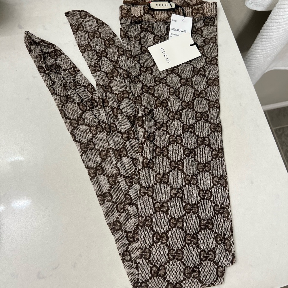 Gucci Brown Woman Monogram Tights
